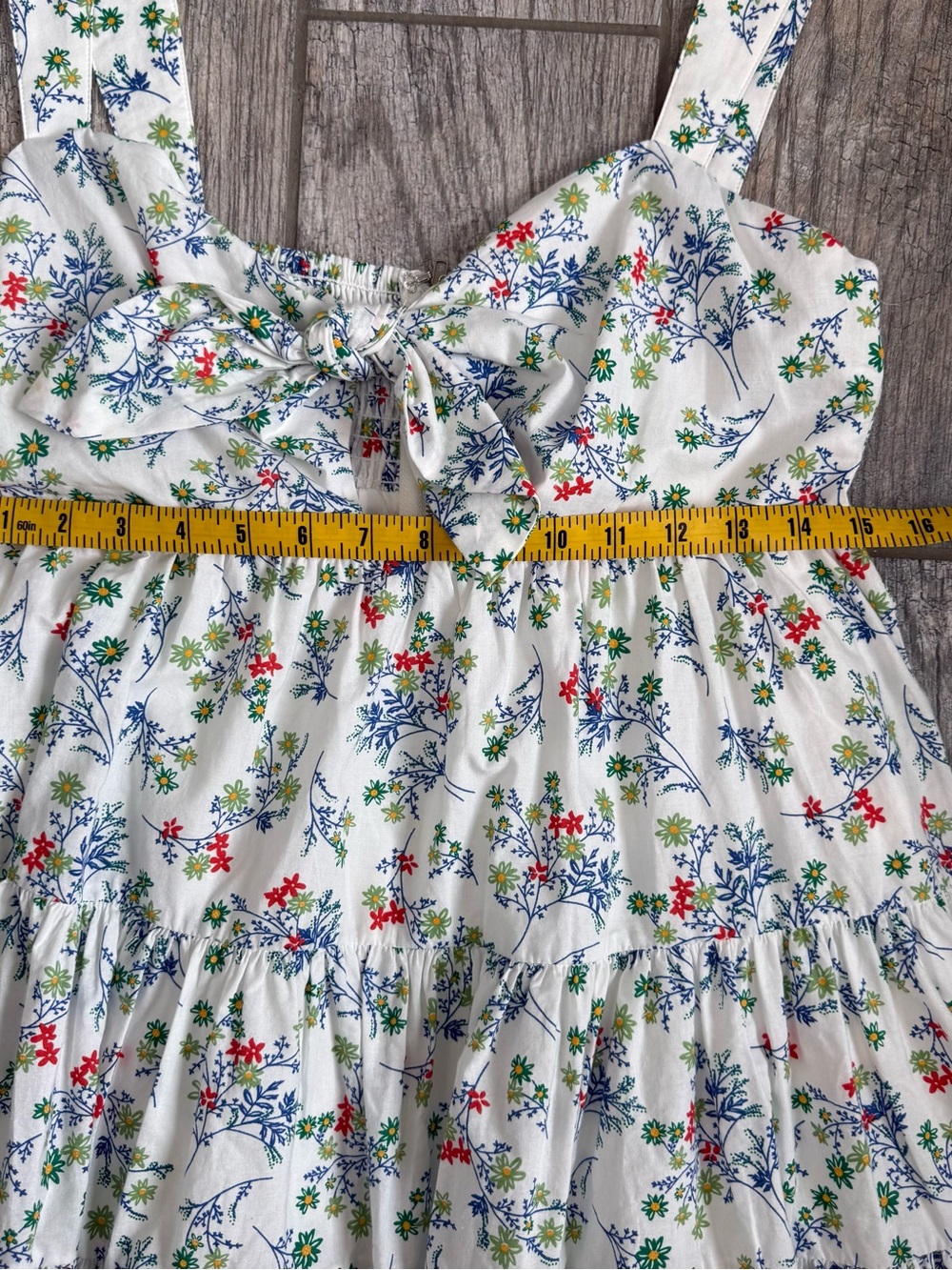 NWT Mable Wildflower key hole tiered ruffle dress szL - Picture 10 of 16